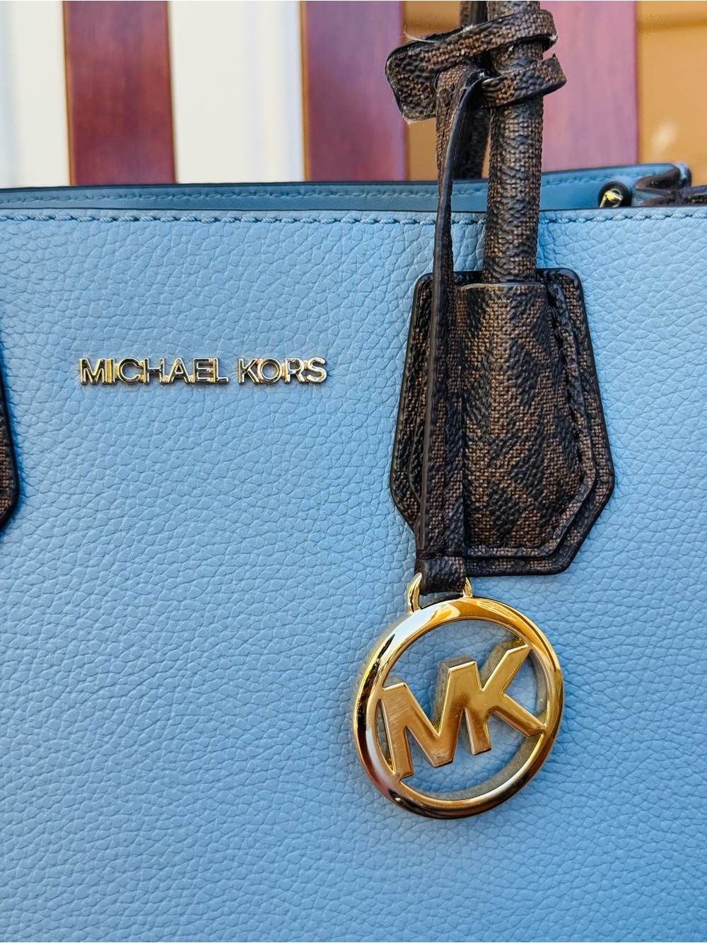Michael Kors Mercer Pebbled Leather Satchel Crossbody Bag - Picture 4 of 14